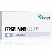 Тербинафин, таблетки 250мг, 14 шт, Озон ООО